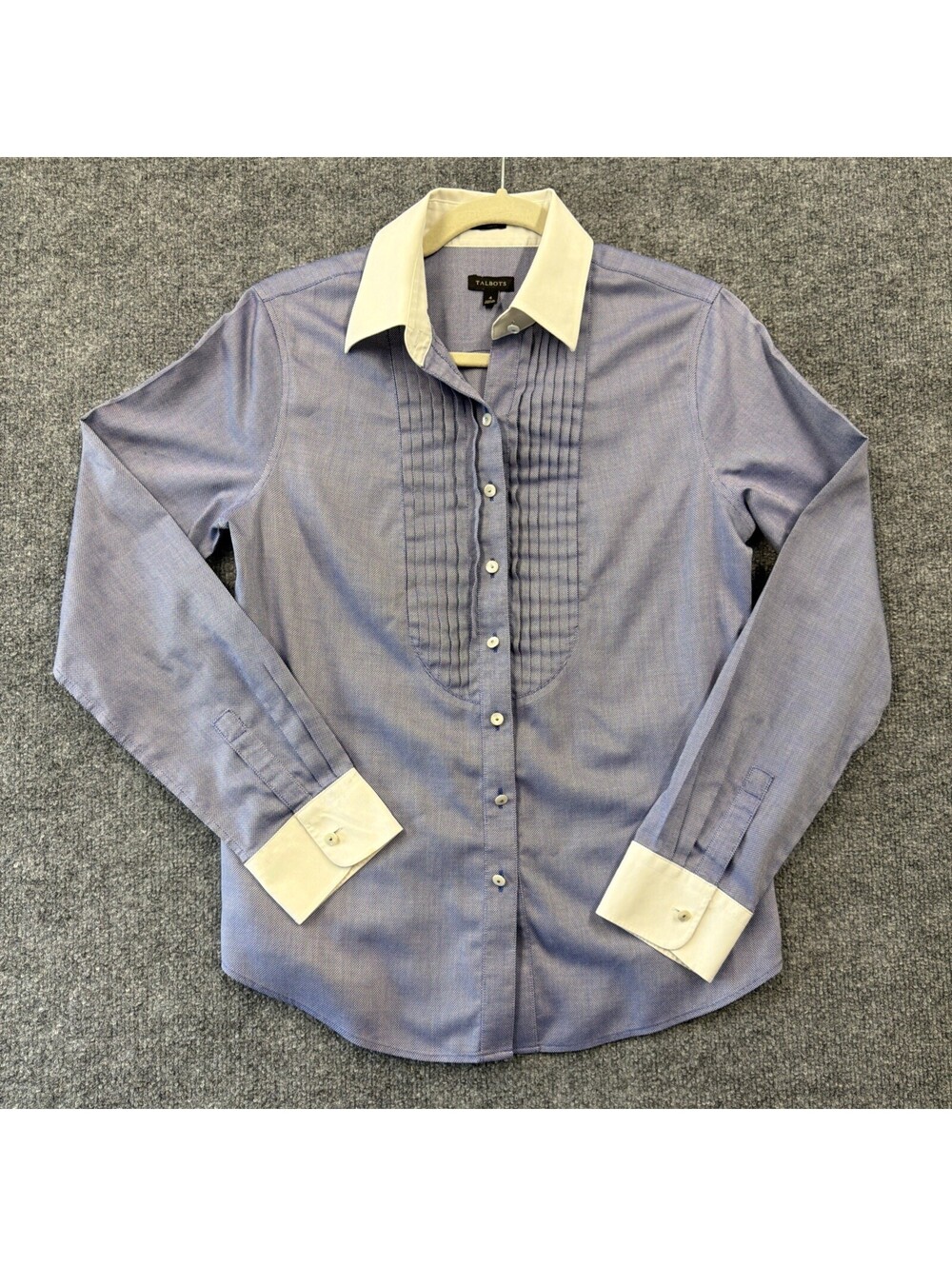 Talbots Blue Vintage  Blouse Size 4
